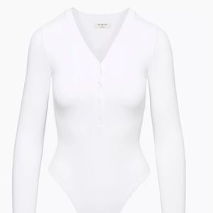 Babaton contour henley long sleeve body suit
